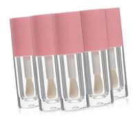 DRESSOOS 5 Pièces tube de brillant à lèvres base de brillant à lèvres tubes de brillant à lèvres roses tube transparent Récipient à gloss petits tubes de à lèvres Plastique