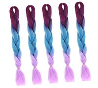 DRESSOOS 5pièces Tresses Fausses De Cheveux Tressées Dégradées Lot De Couleurs Pour Filles Avec Tresse Africaine Et Perruque Fil Haute Température