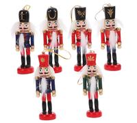 DRESSOOS 6 pièces Décorations de Noël Suspendues Nutcracker Coloré Petits Soldats Décoratifs pour Arbre de Noël et Table Ornement Suspendu pour Décoration Intérieure