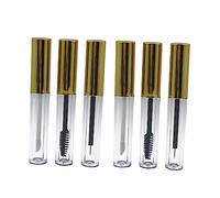 DRESSOOS 6 Pièces sous-bouteilles Bouteille de mascara collection de mascara clair mascara imperméable doublure bouteilles d'eye-liner tubes de maquillage bouteilles cosmétiques Golden