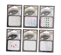 DRESSOOS 6feuilles Stickers De Maquillage Pour Yeux De Rhinestones Auto-adhésifs Pour Maquillage De Festivals Et Paillettes Glitters Pour Décoration Événementielle