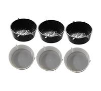DRESSOOS 6pièces Assiette Alimentation Et Distributeur Eau pour Reptiles Plat Rond Pratique pour Lézards Tortues Serpents Et Autres Animaux Compact Et Facile à Nettoyer