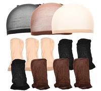 DRESSOOS 6pièces Bonnet De Perruque Femme Nylon Caps Élastiques Et Respirants Pour Maintien Confortable Multicolores