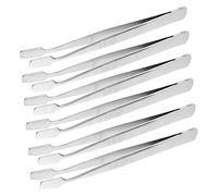 DRESSOOS 6pièces Pince à Épiler Acier Inoxydable Avec Pointe Plate Outil De Précision Pour Artisanat Bijoux Laboratoires Et Projets Manuels