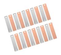 DRESSOOS 8 Paires Feuille d'électrode de Batterie Piles C Rechargeable détection de Fuite de Piscine Matériel de Batterie Matériaux de Batterie Anode pour zingage Plaque de cuivre Zinc