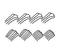 DRESSOOS 8 Pièces peigne u-clip diapositives de peigne à cheveux bandeau en épingle à cheveux peignes poils hair charms hair toppers accessoires de cheveux fixateur de cheveux le fer Black
