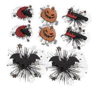 DRESSOOS 8pièces Clips à Cheveux Halloween Accessoires De Fête Pour Femmes Et Filles Avec Thème Fantastique Épingles à Cheveux Colorées Modèles Couteau Sanguinaire Démon