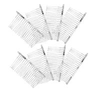 DRESSOOS 8pièces Peignes à Cheveux Métalliques Argentés Pour Chignons Accessoires De Mariage Vintage Pour Femmes Clips à Voile Pour Coiffures Fines Et Bouclées