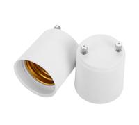 DRESSOOS Adaptateur de douille GU24 vers E26/E27, 2 pièces, PBT blanc, convertisseur d’ampoule pour lampes de table et maisons, design plug and play, compatible avec divers bulbs
