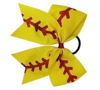 DRESSOOS Adorables Nœuds De Cheveux De Softball Pour Adolescentes Nœuds De Pom-pom Girl Bande Élastique Pour Cheveux Ne Vous Inquiétez Pas De Manquer Une Couleur Aléatoire