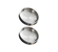 DRESSOOS Assiettes à Sauce Coréennes en Acier Inoxydable 2pcs, Double Couche Résistantes à L'usure pour Condiments, Cuisine Maison et Boutiques Alimentaires