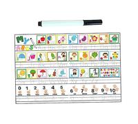 DRESSOOS Autocollant Mural Détude avec Lettres Art Mural Dapprentissage pour Garçons Et Filles Kit Damélioration des Compétences en Dessin Et en Écriture pour Garçons Et Filles