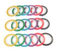 DRESSOOS Autocollants à en Fil Métallique pour Nail Art 18 Rouleaux de Rubans Métalliques 1,2mm-3mm, Décoration Différentes Couleurs pour Toutes Occasions
