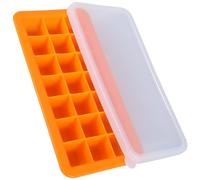 DRESSOOS Bac à Glaçons Portable 21 Cases en Silicone avec Couvercle, Résistant Haute Température pour Bars et Préparation de Boissons