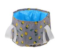 DRESSOOS Bac à pieds pliable et étanche avec poignées, idéal pour la maison, la terrasse ou le balcon. Seau pliable pour les voyages et les activités de plein air. Gris.