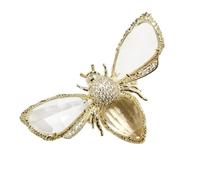 DRESSOOS Bague Ajustable Abeille en Cristal Artificiel pour Femme, Bague de Mode Stylée et Créative, pour Bijoux de Fête et Costume