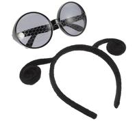 DRESSOOS Bandeau à Antenne pour Garçon et Filles en Plastique et Tissu Noir, Accessoire Cosplay Insecte Unique et Léger, pour Anniversaire et Festival, Ne Tombe Pas Facilement
