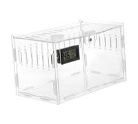 DRESSOOS Boîte Alimentation Acrylique pour Reptiles Araignées avec Ventilation Et Design pour Nourriture Vivante