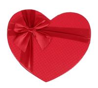 DRESSOOS Boite Coeur Carton en Papier Rouge pour Mariage et Anniversaire, Boîte Cadeau Forme de Cœur Nœud Décoratif, Emballage Élégant et Pratique