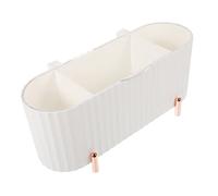 DRESSOOS Boîte De Rangement pour Cotons-tiges pour Bébé Organiseur avec Couvercle Distributeur Boîte À Cosmétiques Blanche