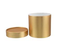 DRESSOOS Boîte Ronde en Papier Doré pour Fleurs avec Couvercle, Portable et Polyvalente, pour Bouquets et Présentoirs Lors de Showers ou Ventes Détail