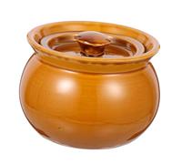 DRESSOOS Bol à Soupe Lisse Marron 400ml en Céramique Résistant Chaleur Vaisselle Ménagère Multifonction pour et Hôtels