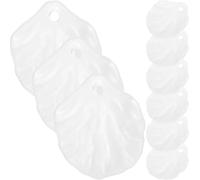 DRESSOOS Breloques de Bijoux en Acrylique Blanc Mat Trous, 100 Pièces, Accessoires Décoratifs Faciles à Ranger pour Création de Colliers et Œuvres D'art