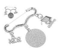 DRESSOOS Broche de Remise de Diplôme en Alliage de Zinc, Épingle de Graduation Élégante Taille, Présent pour Fin D’études Femmes, Accessoire Mode Polyvalent pour Vêtements et Paquet