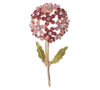 DRESSOOS Broche fleur d'hortensia : Épingle de revers en strass et cristal - Accessoire de mariage élégant - Bijou femme pour la fête des mères, un anniversaire ou une tenue d'enseignante