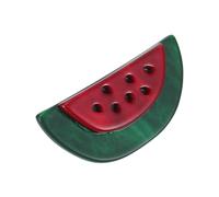 DRESSOOS Broche fruitée - Pin's pastèque en acrylique - Badge melon décoratif - Bijou gourmand pour femmes et filles, accessoire d'été pour vêtements de fête et sacs à dos