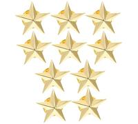 DRESSOOS Broches Décoratives Étoiles à 5 Branches Épingles Lot de 10 Accessoires Vestimentaires en Alliage Doré pour Costumes et Chapeaux, pour Décoration et Commémoration