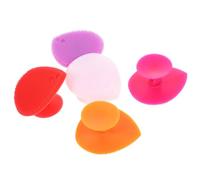 DRESSOOS Brosse de Massage en Silicone de Cœur 5pcs pour Bébé, Facile à Utiliser Ranger, pour Shampooing et Soin des Cheveux Couleur Aléatoire