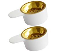 DRESSOOS Brûleur de Parfum Décoration Délicate 2pcs Blanc en Céramique Design Créatif et Portable pour Ambiance Aromatique pour Bureau et Fêtes
