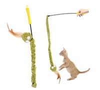 DRESSOOS Canne à Jouer Interactive pour Chat avec Plumes Jouet pour Chat Intérieur Divertissement Et Interaction avec Animal Parfait pour Éveiller Félins