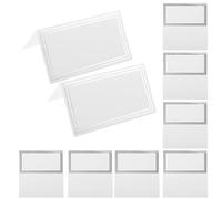 DRESSOOS Cartes de Table de Mariage Argentées en Papier, Lot de 100pcs, Design Élégant, Sûres Décoration de Fête et L'affichage des Noms