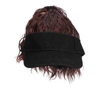 DRESSOOS Casquette De Baseball Perruques Cheveux Courts Chapeau Avec Cheveux Bouclés Perruque Queue De Cheval