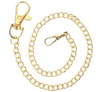 DRESSOOS Chaîne de Montre de Poche en Métal Or Boucle Ressort Circulaire, Élégante et Sûre à Porter, Accessoire Chic pour Décorer Manteaux et Jeans