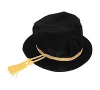 DRESSOOS Chapeau de Remise de Diplôme en Velours Noir pour Camping, Accessoire Délicat et Présent de Diplôme Fêtes à Thème Scolaire et Séances Photo