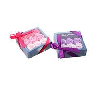 DRESSOOS Coffret De 2 Bouquets De Fleurs Boîte De Rose Dégradé Bouquet De Fleurs De Romantique Exquis Pour Les Occasions Romantiques