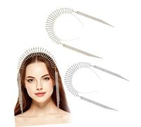 DRESSOOS Coiffe De Déesse Couronne De Strass Et Pompons Bandeau De Mariage Élégant Pour Femme