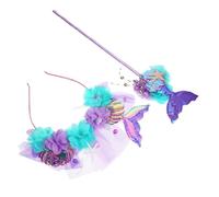 DRESSOOS Coiffe De Sirène 2pcs Bandeaux En Vrac Pour Filles Accessoires De Cheveux Pour Carnaval Baguette De Fée Décoration De Fête Thème Sirène Ensemble Festif