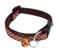 DRESSOOS Collier à Clochettes pour Petit Chien Et Chat Couleur Café avec Boucle Plastique Robuste Et Réglable