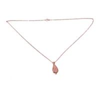 DRESSOOS Collier Pendentif de Goutte D'eau avec Pierre de Lave, Accessoire Parfumé pour Anniversaire et Usage Quotidien