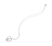 DRESSOOS Collier Pendentif Empreinte de Patte de Cœur pour Chien et Chat, Acier Inoxydable Léger, Design Élégant Ajustable Port Quotidien