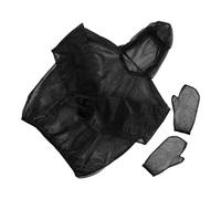 DRESSOOS Combinaison pour Protection Complète Noir en Polyester avec Moufles Pliables lors de Sorties en Plein Air et Apiculture