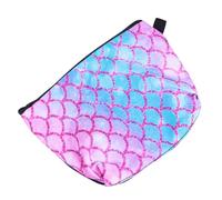 DRESSOOS cosmétique d'échelle sirène à Lettres Voyage de Rangement bac de Rangement bac Rangement Makeup Box Wash Bag Make up kit de Lavage Trousse de Toilette Polyester