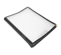 DRESSOOS Couverture pour Présentation Organisée des Menus en Pvc de Menu pour Restaurant Transparente Protège 6 Pages, Style Moderne et Élégant