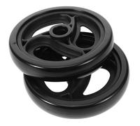 DRESSOOS de Remplacement Accessoires Pratiques Lot de 2 en Plastique Noir Roulettes Silencieuses et Fluides pour Chariot de Courses pour Caddie à Roulettes