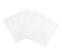 DRESSOOS de Toile Plastique Carrée Blanche Broderie Point de et Tricot 12 Feuilles 10,6x10,6 Cm Facile à Modeler Usage Polyvalent pour