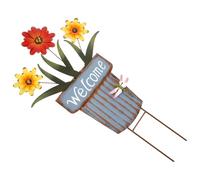 DRESSOOS Décoration Murale pour Espace Rustique Forme Marguerite Facile à Installer Style Simple et Moderne pour Jardin ou Intérieur